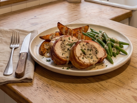 Bacon Wrapped Chicken Ballotine