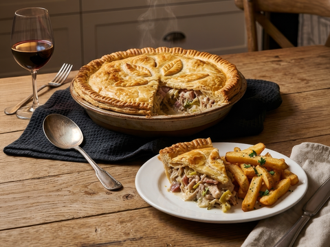 Ham Hock, Chicken & Leek Pie