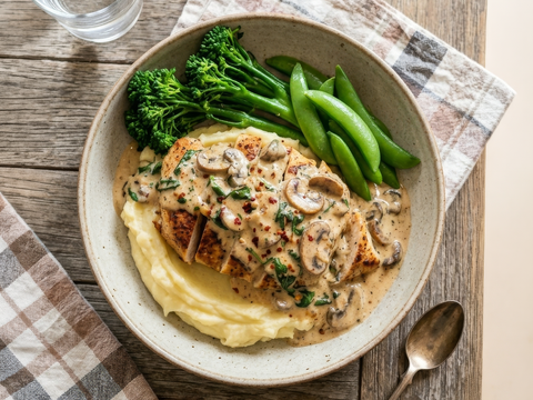 Spiced, Creamy Chicken & Mushroom Supreme
