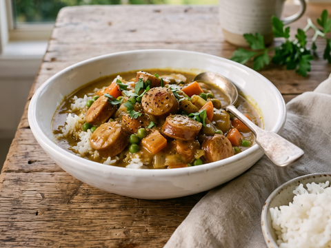 Classic Chicken Curried Sausages