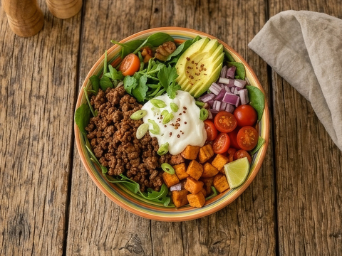 Sweet Potato & Beef Mince Protein Bowls