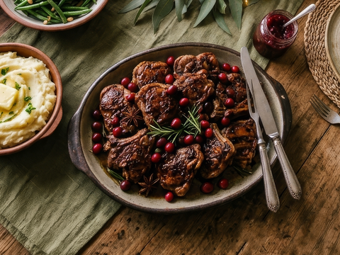 Winter-Spiced Roast Lamb Loin Chops